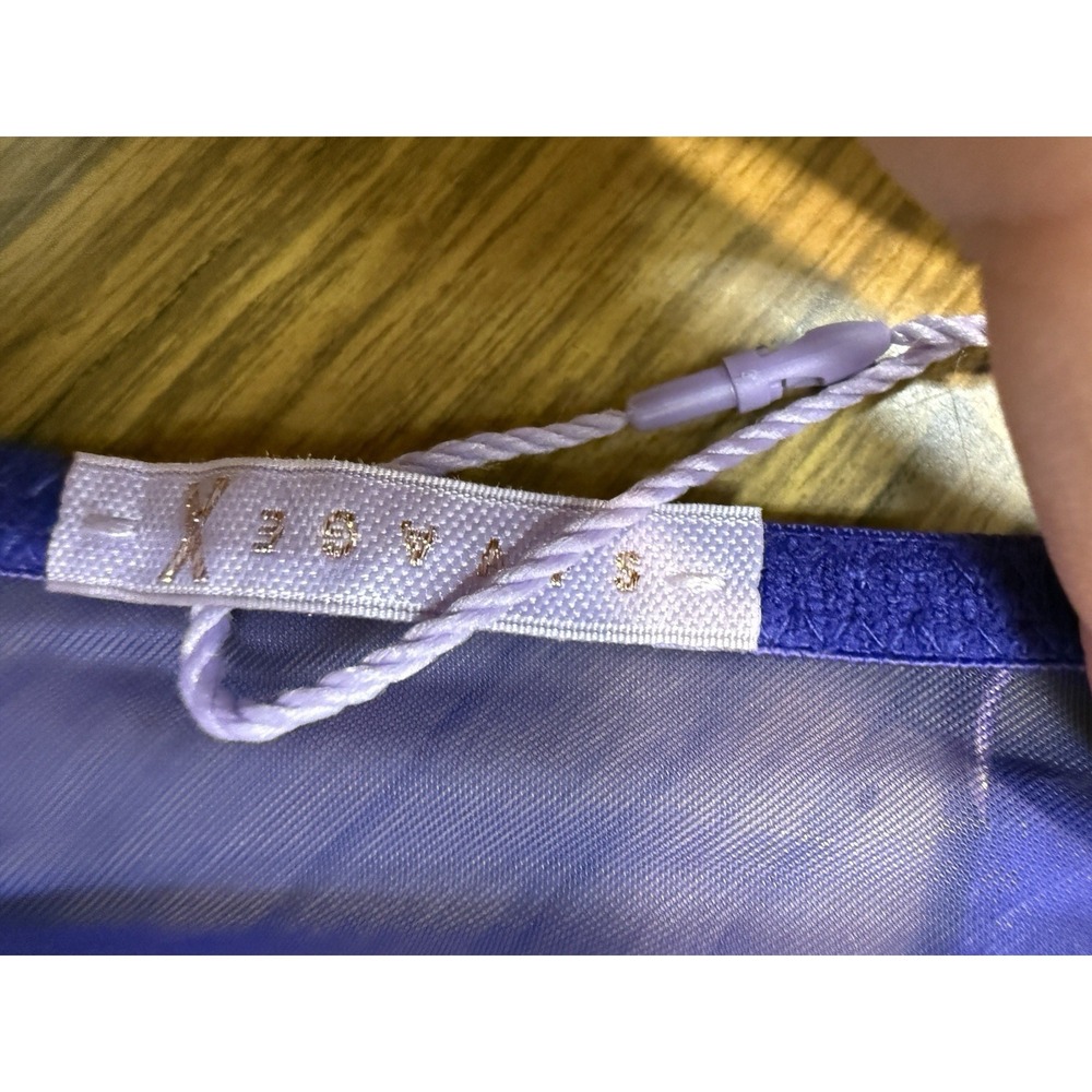Savage X Fenty Western Wildflower Embroidered Mesh Garter Belt Purple Size 1X - Picture 4 of 9